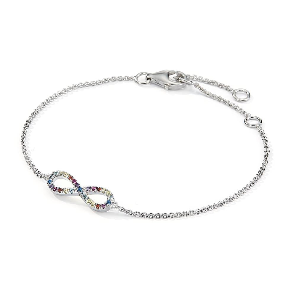 Bracelet Silver Rhodium plated Infinity 14-18 cm