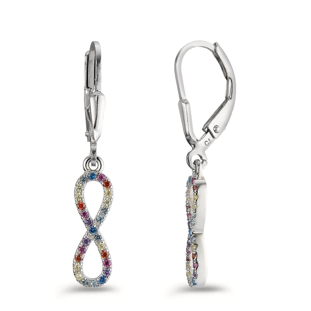 Drop Earrings Silver Rhodium plated Infinity