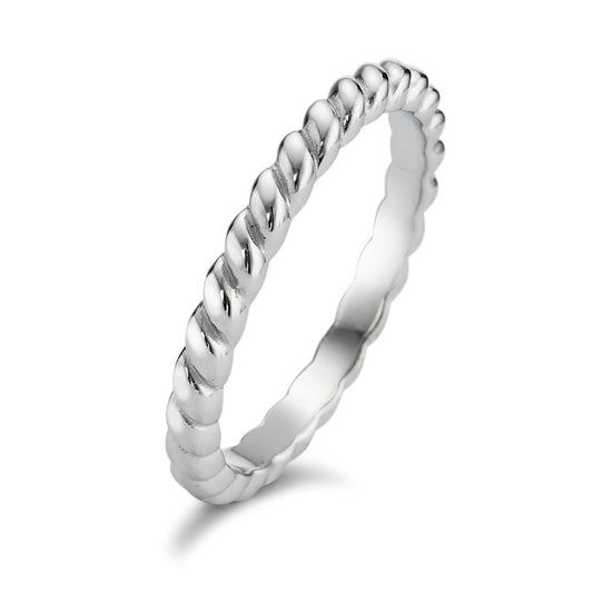 Stacking ring Silver Rhodium plated