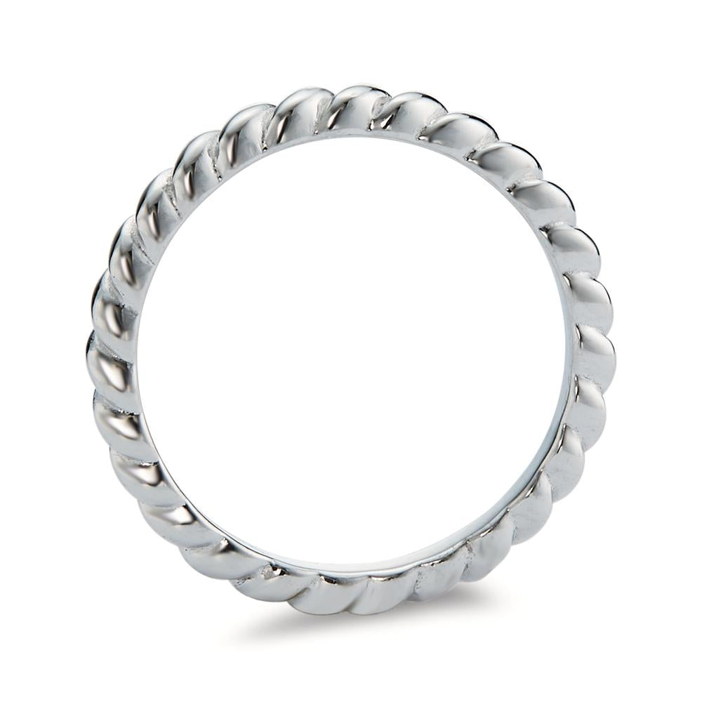 Stacking ring Silver Rhodium plated