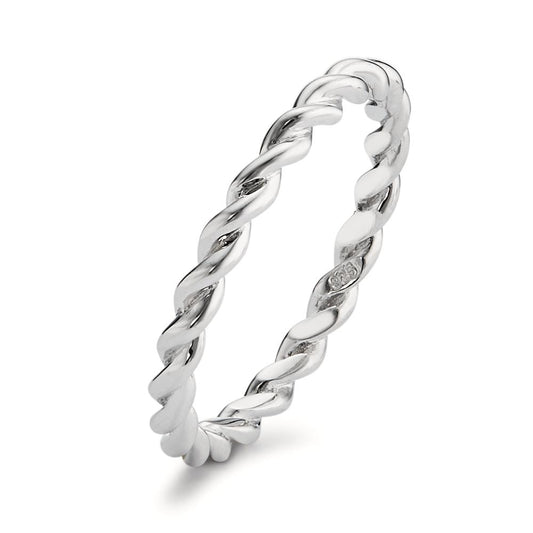 Stacking ring Silver Rhodium plated