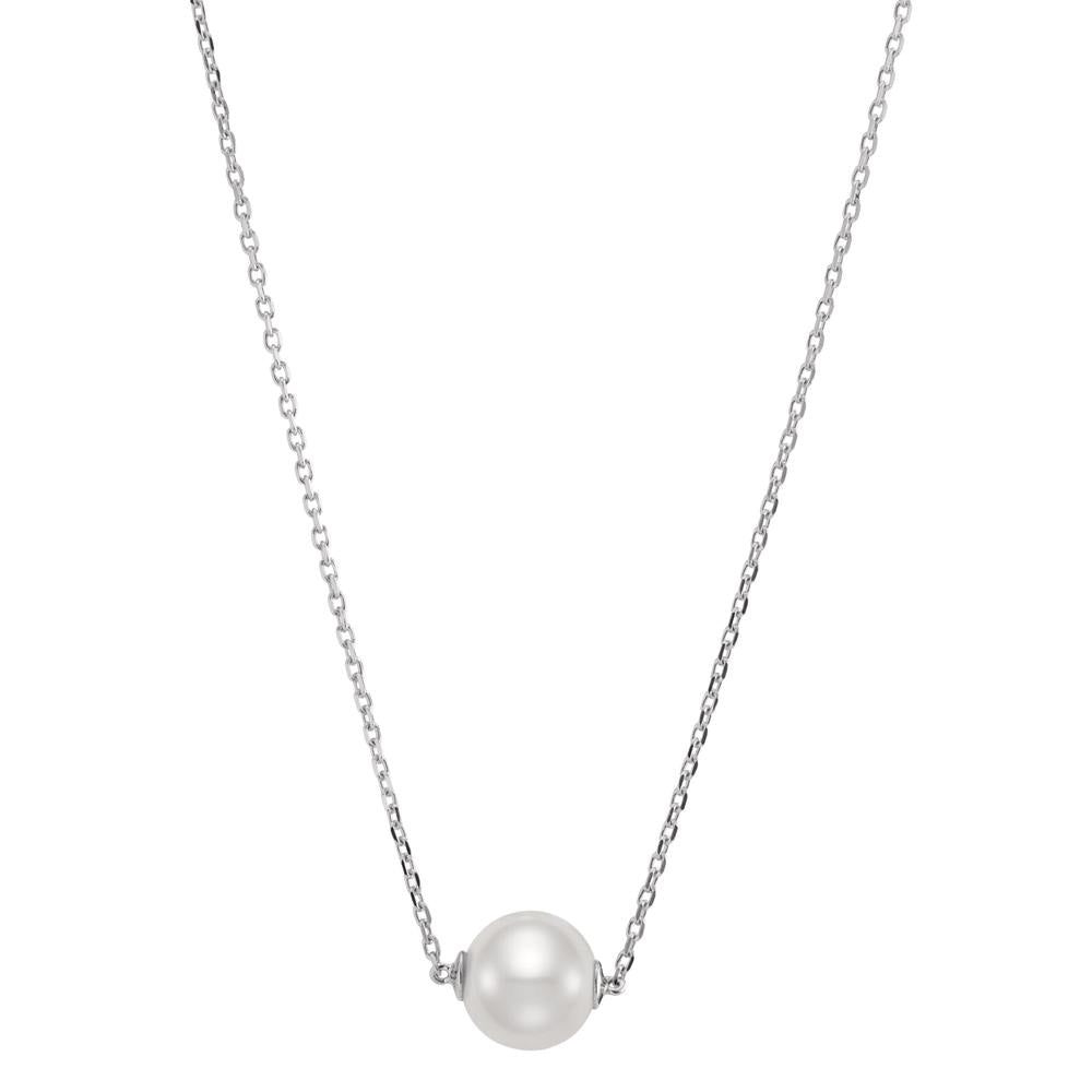 Necklace Silver Rhodium plated Freshwater pearl 40-43 cm