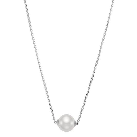 Necklace Silver Rhodium plated Freshwater pearl 40-43 cm