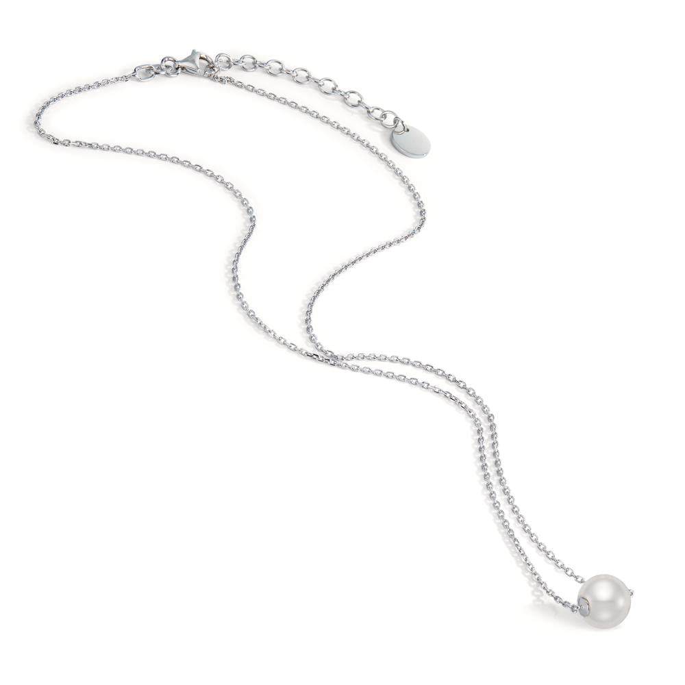 Necklace Silver Rhodium plated Freshwater pearl 40-43 cm