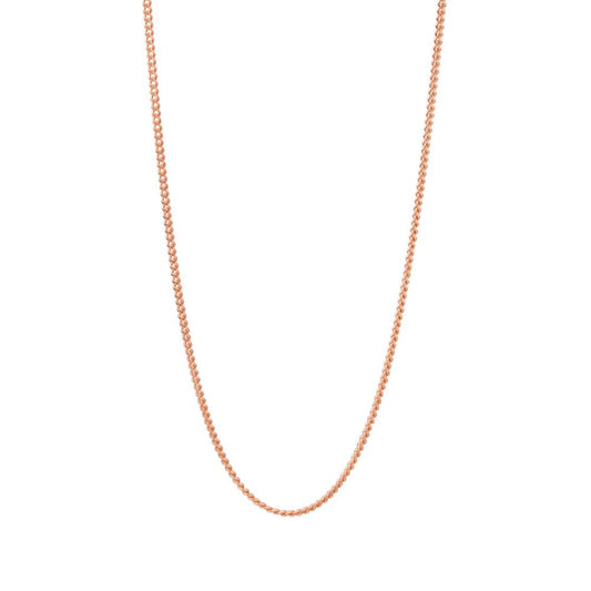 Curb-Necklace Silver Rose Gold plated 36 cm