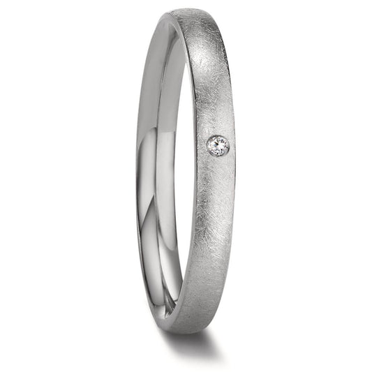 Stacking ring Titanium Diamond 0.01 ct, w-si