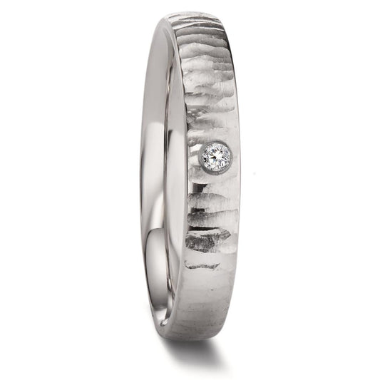 Wedding Ring Titanium Diamond 0.03 ct, w-si