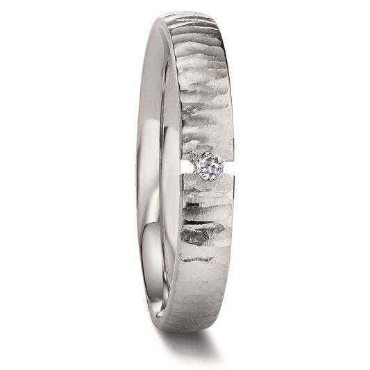 Wedding Ring Titanium Diamond 0.03 ct, w-si