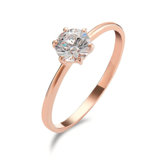 Ring 14k Red Gold Zirconia Ø5.5 mm