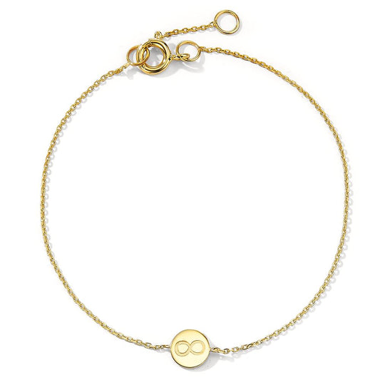 Bracelet 14k Yellow Gold Infinity 17-19 cm
