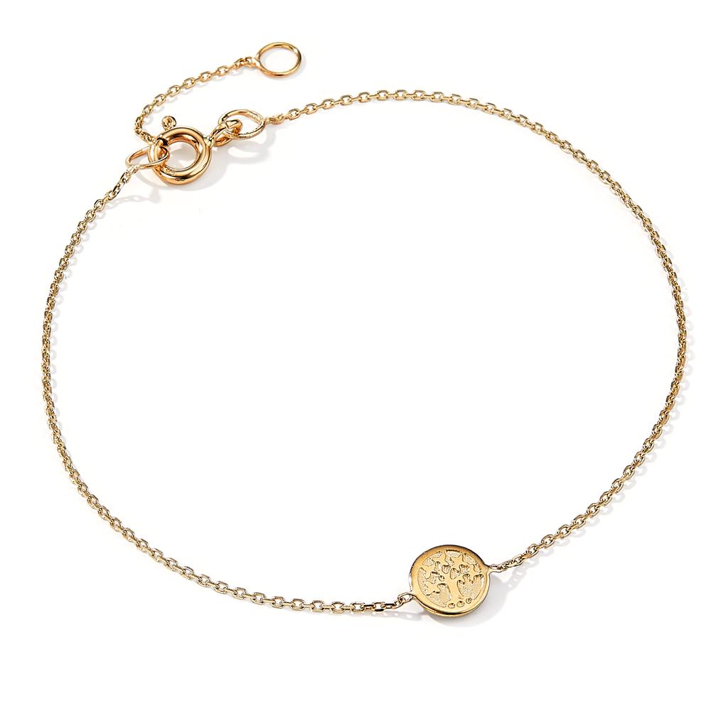 Bracelet 14k Yellow Gold Tree Of Life 17-19 cm