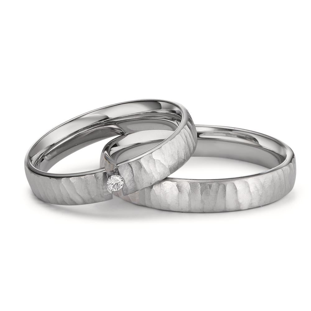 Wedding Ring Stainless steel Diamond 0.03 ct, w-si