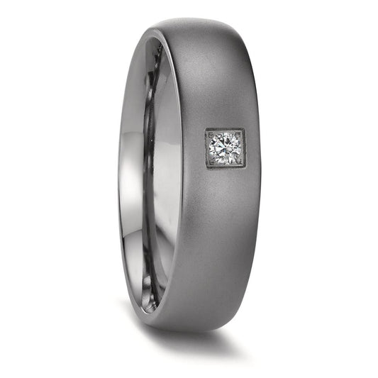 Wedding Ring Tantal 999 Diamond 0.05 ct, w-si