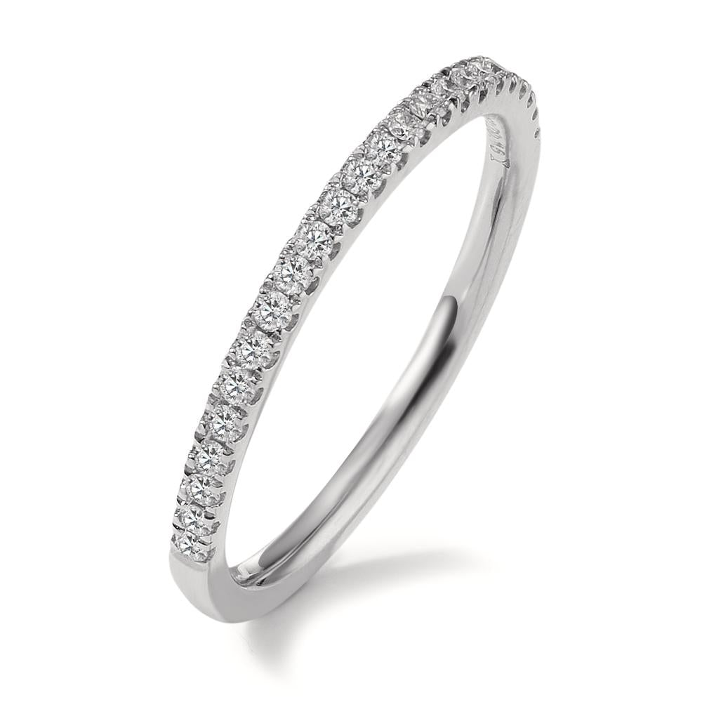 Memory ring 18k White Gold Diamond 0.165 ct, 23 Stones, w-si