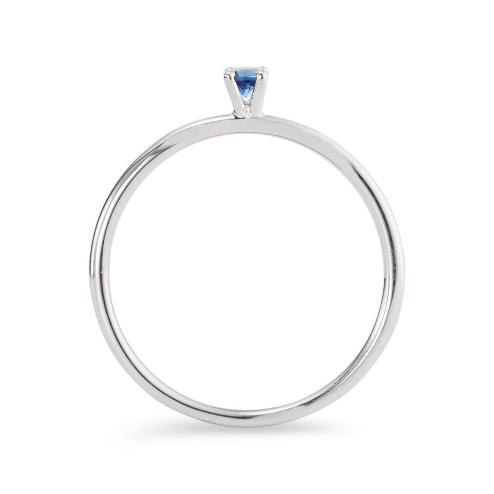 Solitaire ring 18k White Gold Sapphire