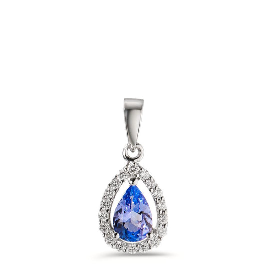 Pendant 18k White Gold Tanzanite