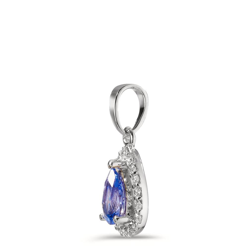 Pendant 18k White Gold Tanzanite