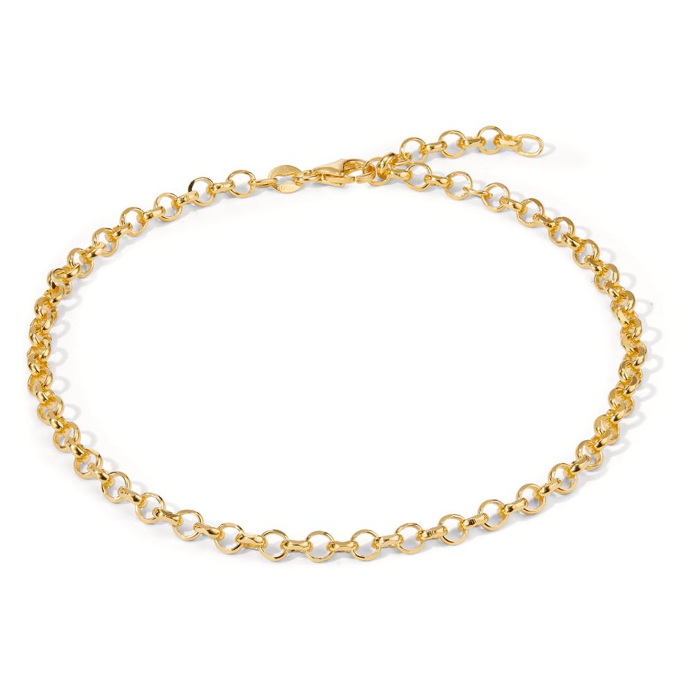 Anklet Silver Yellow Gold plated 22-26 cm