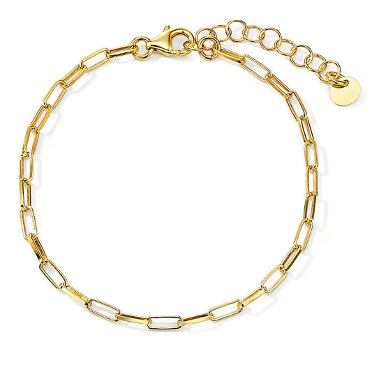 Bracelet Silver Yellow Gold plated 16.5-19.5 cm