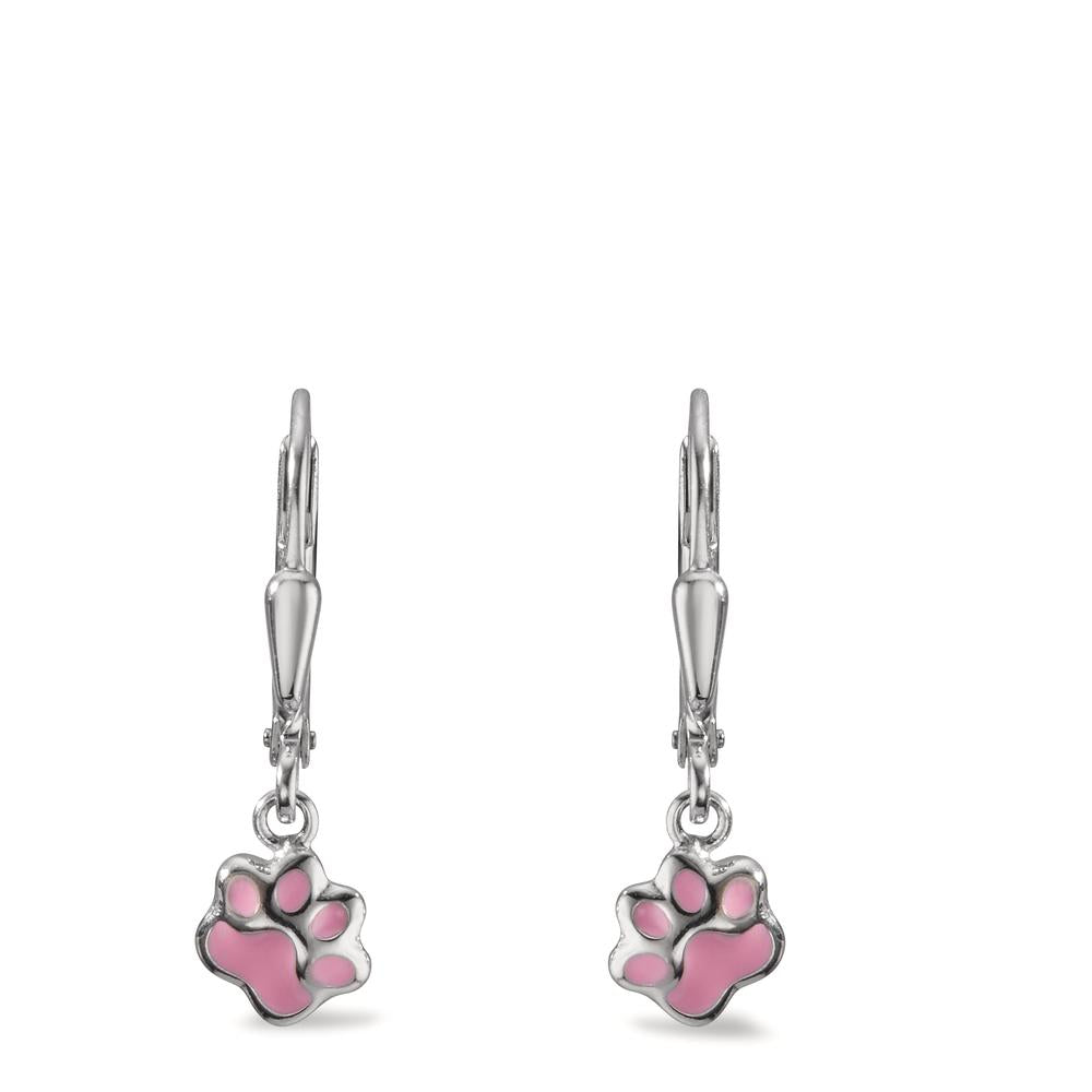 Drop Earrings Silver Rhodium plated Paw Ø6 mm