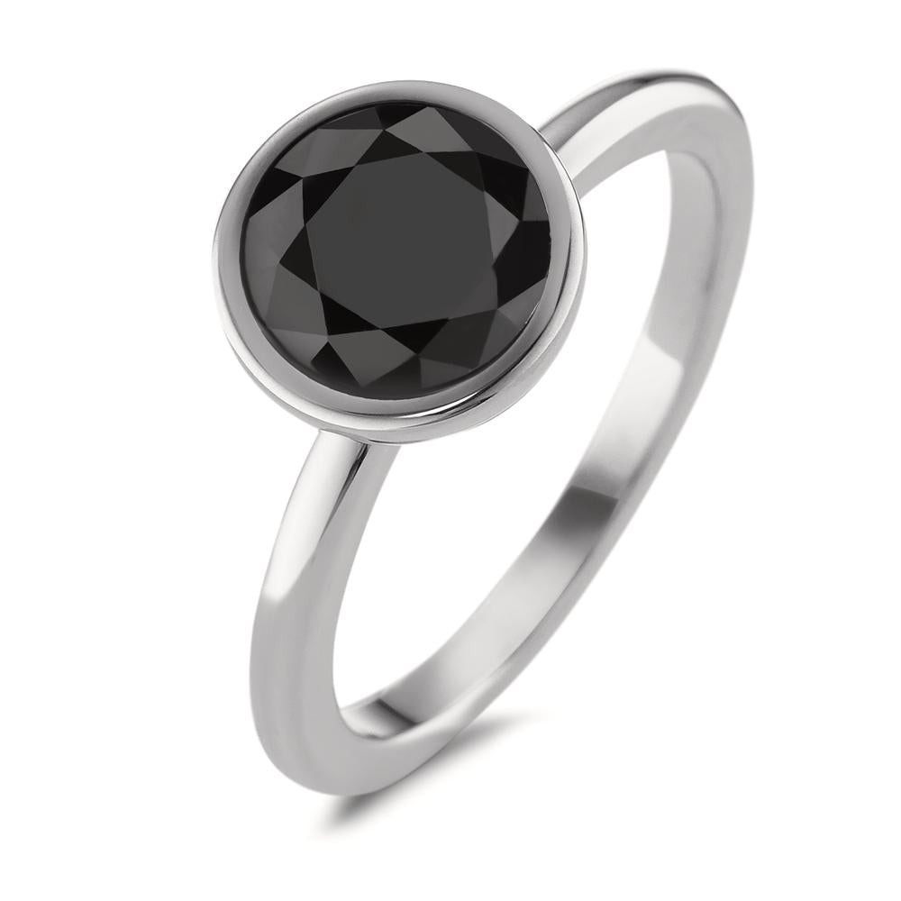 Ring Stainless steel Zirconia Black Ø9.5 mm