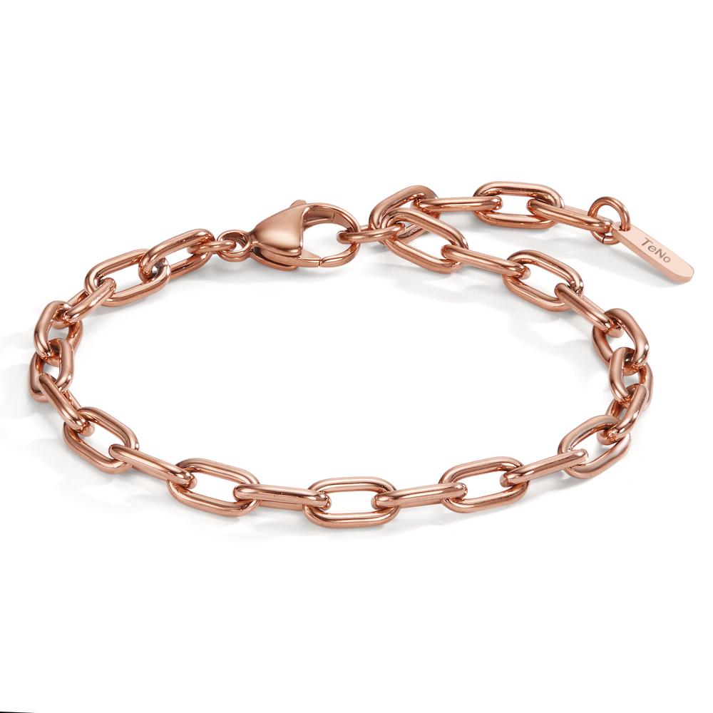 Bracelet Stainless steel Rose IP coated 17.5-21 cm