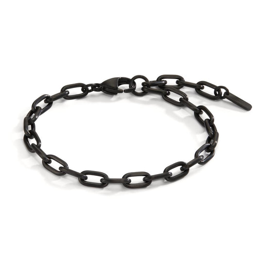 Bracelet Stainless steel Black IP coated 17.5-21 cm