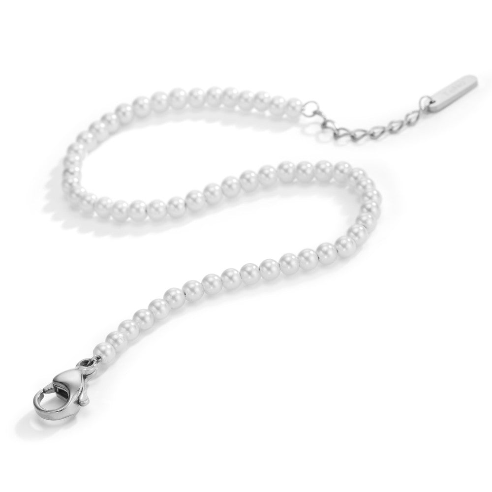 Bracelet Stainless steel Shell pearl 17.5-19.5 cm Ø3 mm