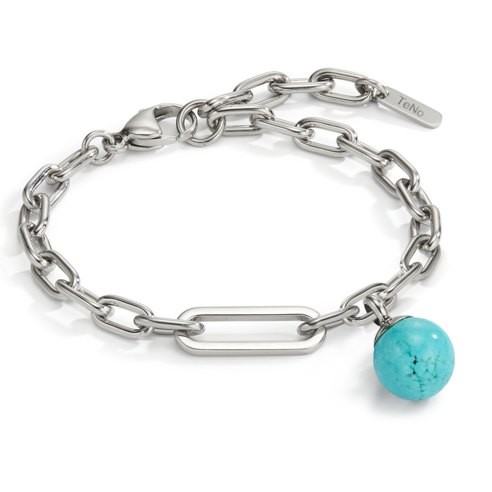 Bracelet Stainless steel Turquoise 16.5-19.5 cm