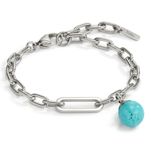 Bracelet Stainless steel Turquoise 16.5-19.5 cm