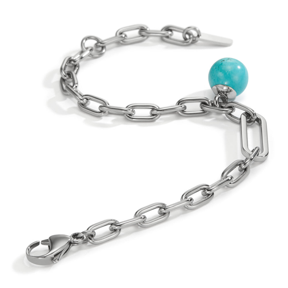 Bracelet Stainless steel Turquoise 16.5-19.5 cm