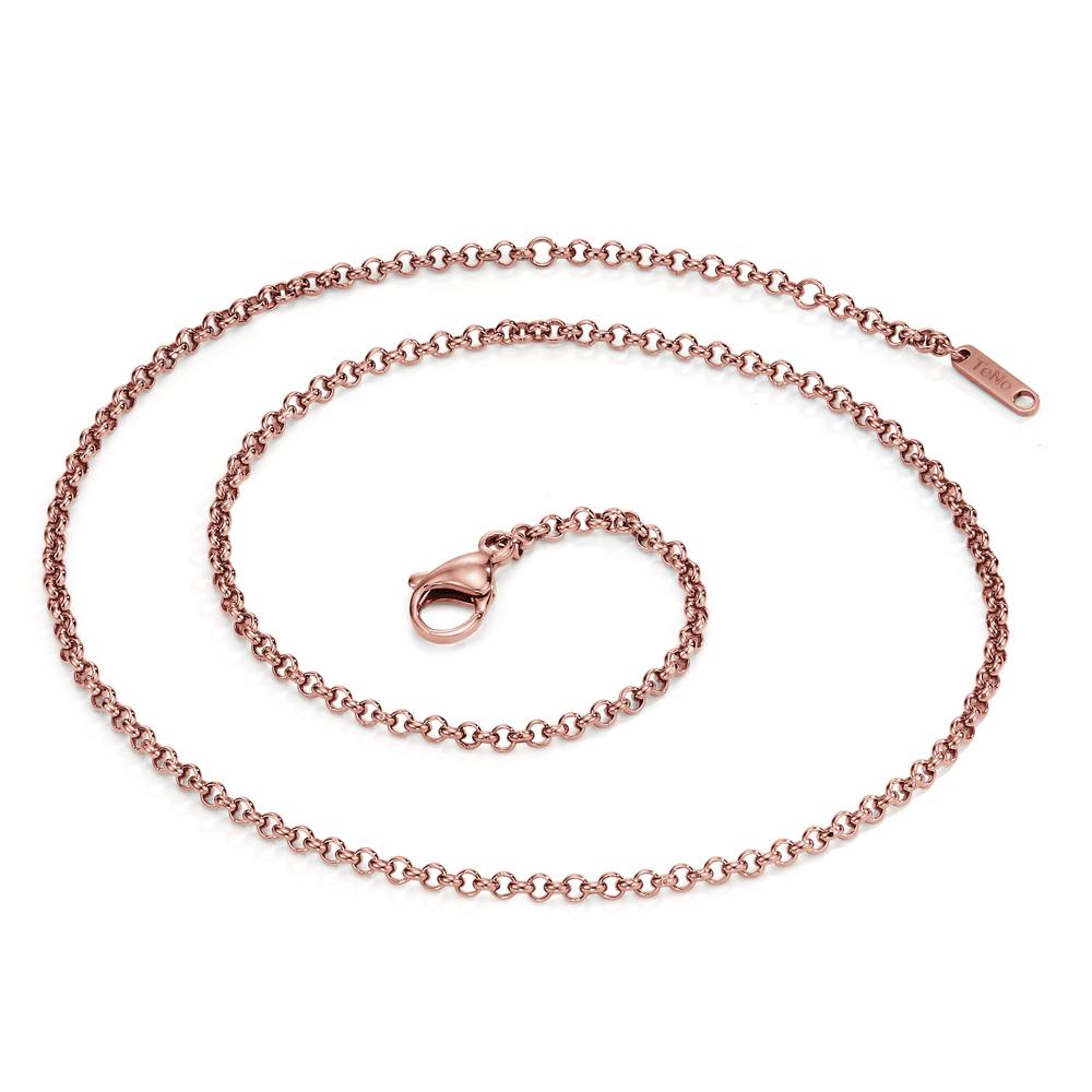 Necklace Stainless steel Rose IP coated 45 cm Ø2.5 mm