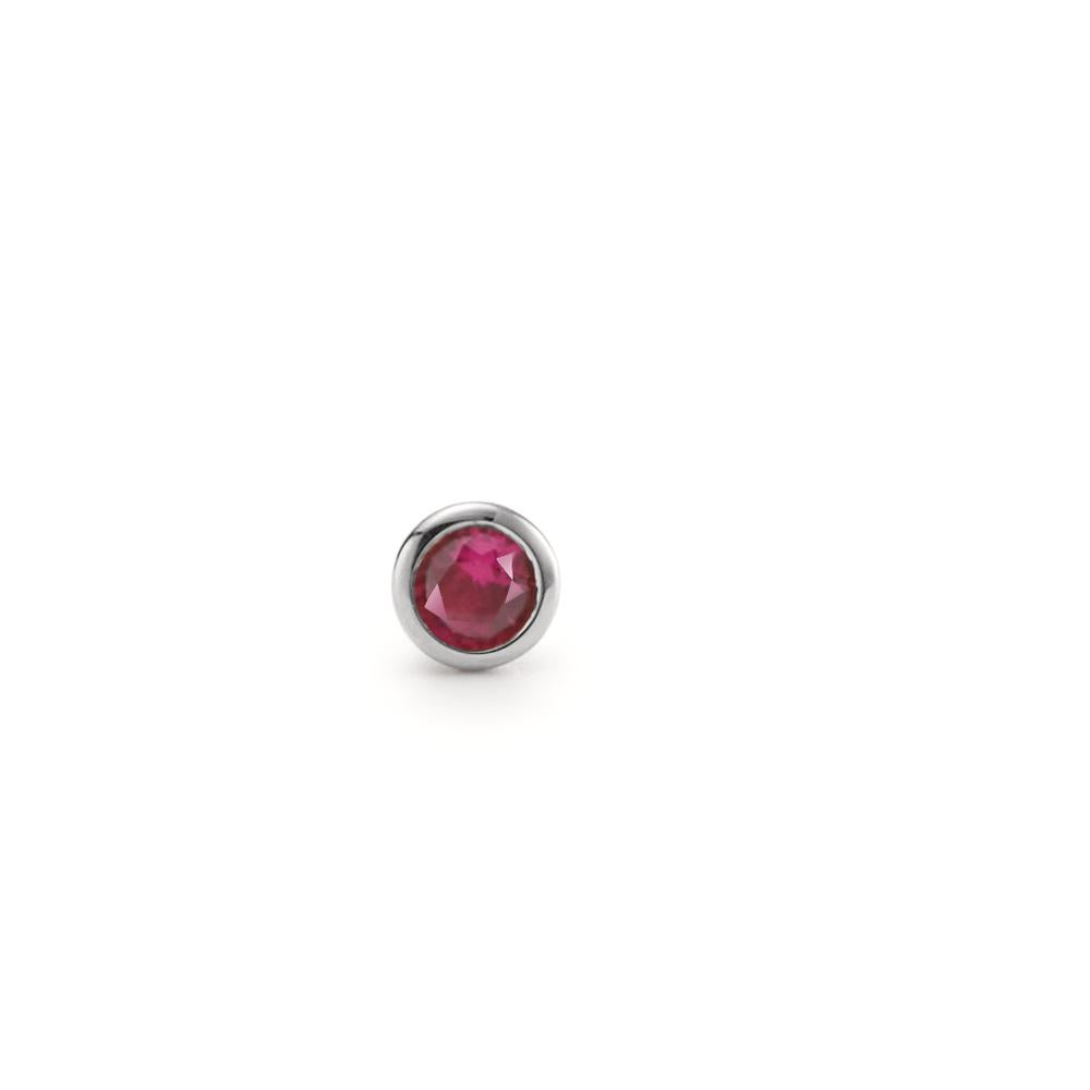 Nose Stud 18k White Gold Ruby Ø3 mm