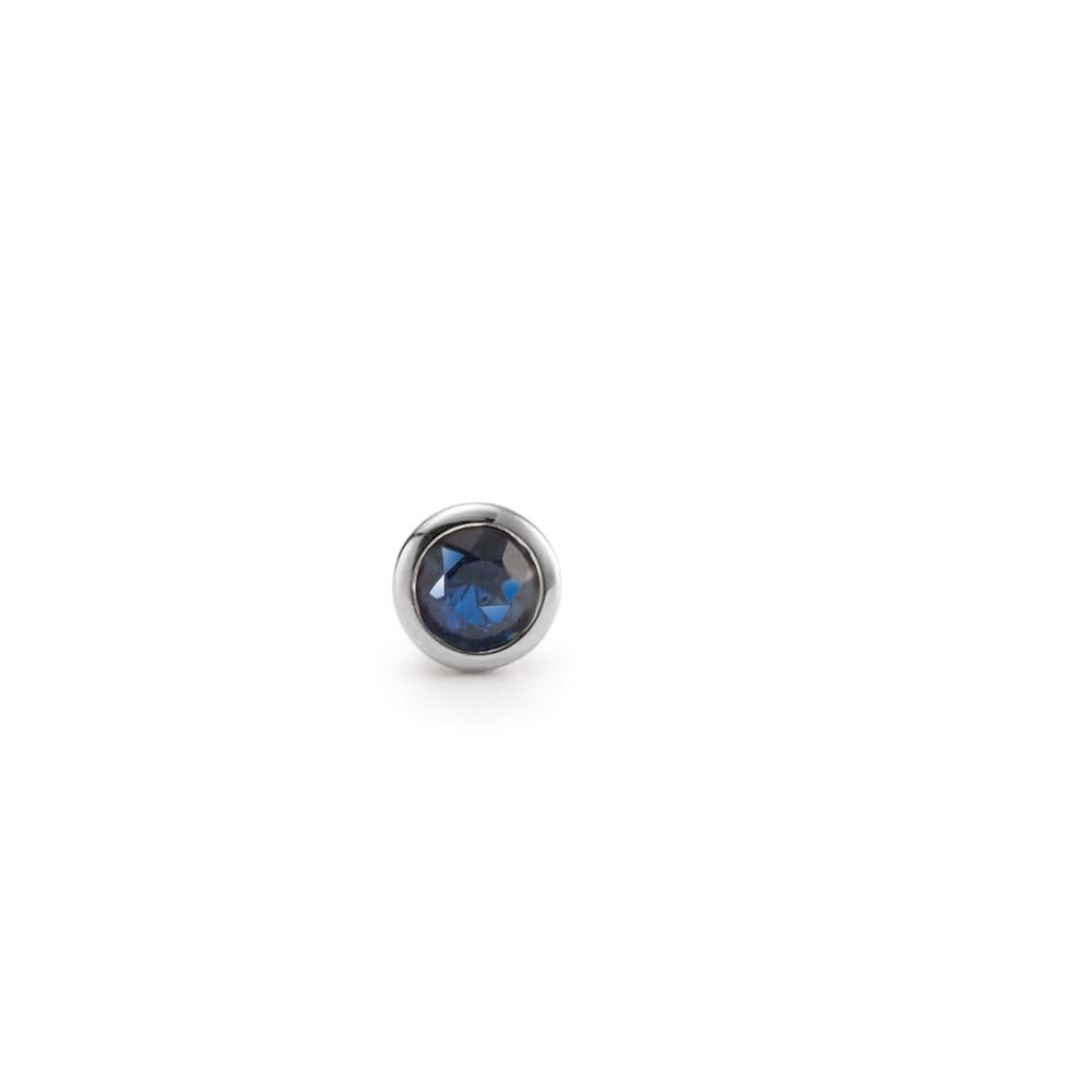 Nose Stud 18k White Gold Sapphire Ø3 mm