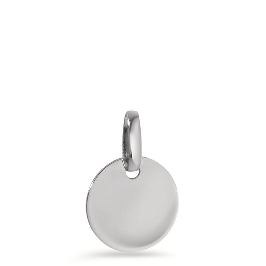 Engravable pendant 14k White Gold Ø10 mm