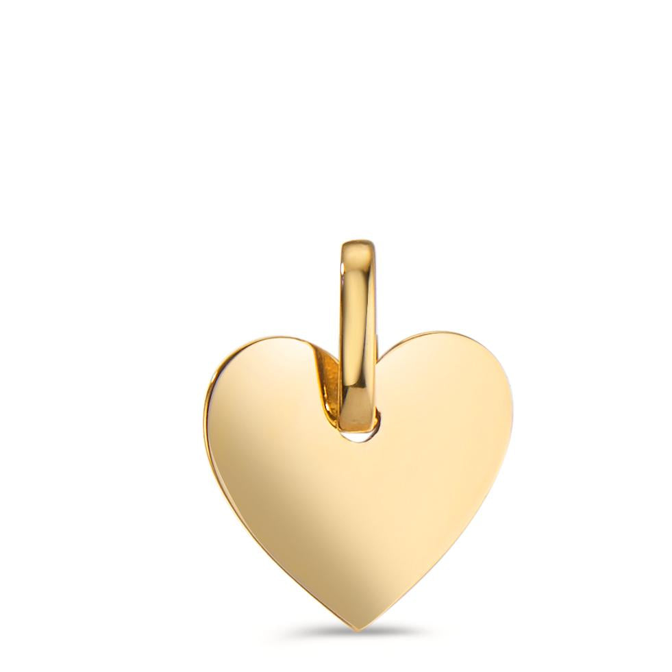 Engravable pendant 14k Yellow Gold Heart Ø10 mm