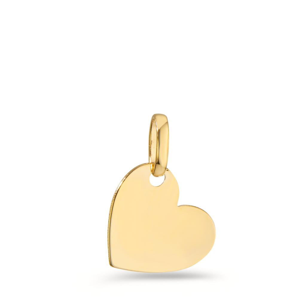 Engravable pendant 14k Yellow Gold Heart Ø11 mm