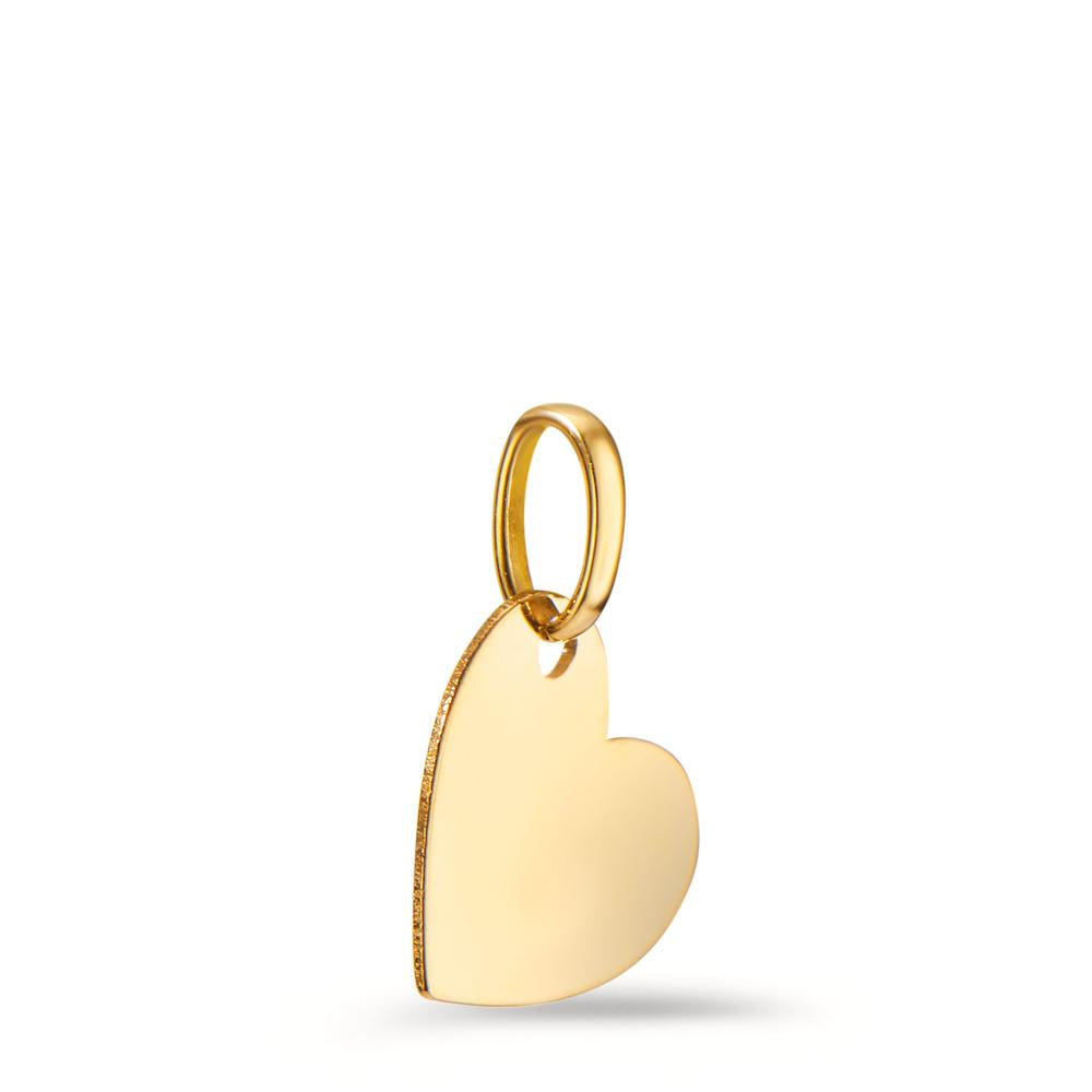 Engravable pendant 14k Yellow Gold Heart Ø11 mm