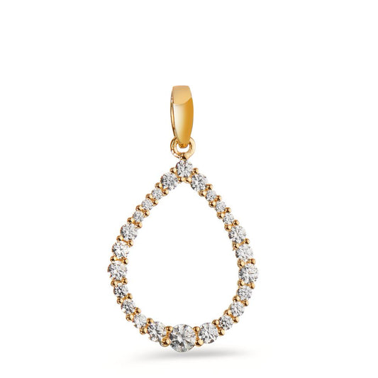 Pendant 14k Yellow Gold Zirconia