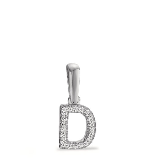 Pendant 14k White Gold Diamond 0.03 ct, w-si