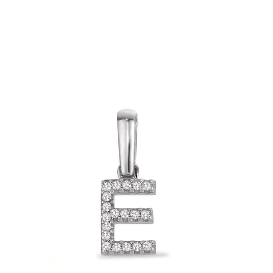 Pendant 14k White Gold Diamond 0.028 ct, w-si