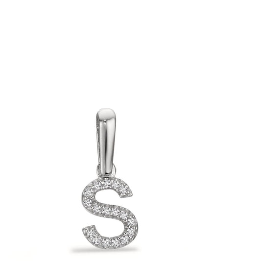 Pendant 14k White Gold Diamond 0.025 ct, w-si