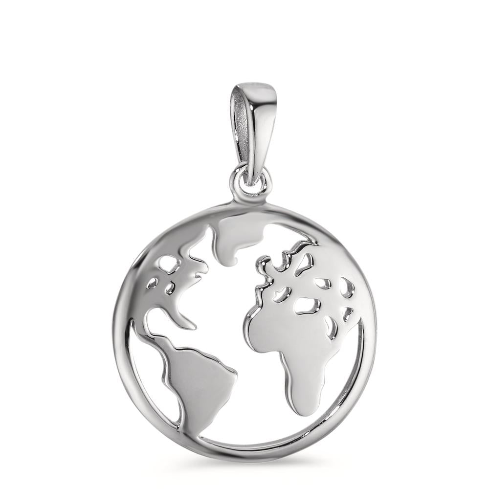 Pendant Silver Rhodium plated Globe Ø16 mm