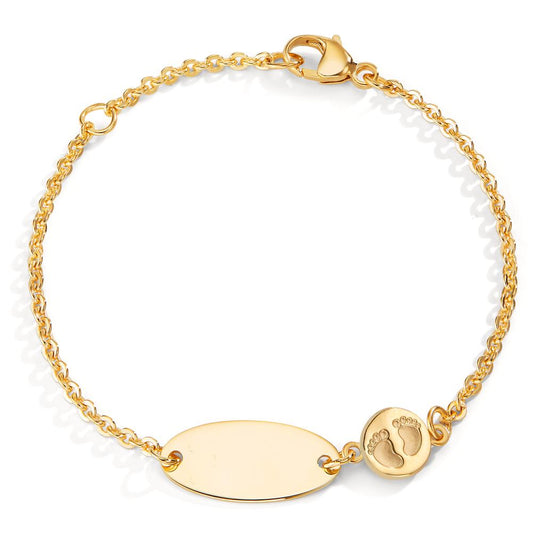 Engravable bracelet 9k Yellow Gold Feet 12-14 cm