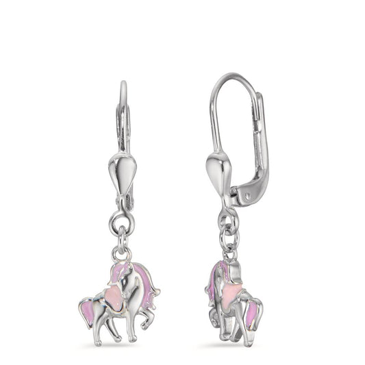 Drop Earrings Silver Rhodium plated Unicorn