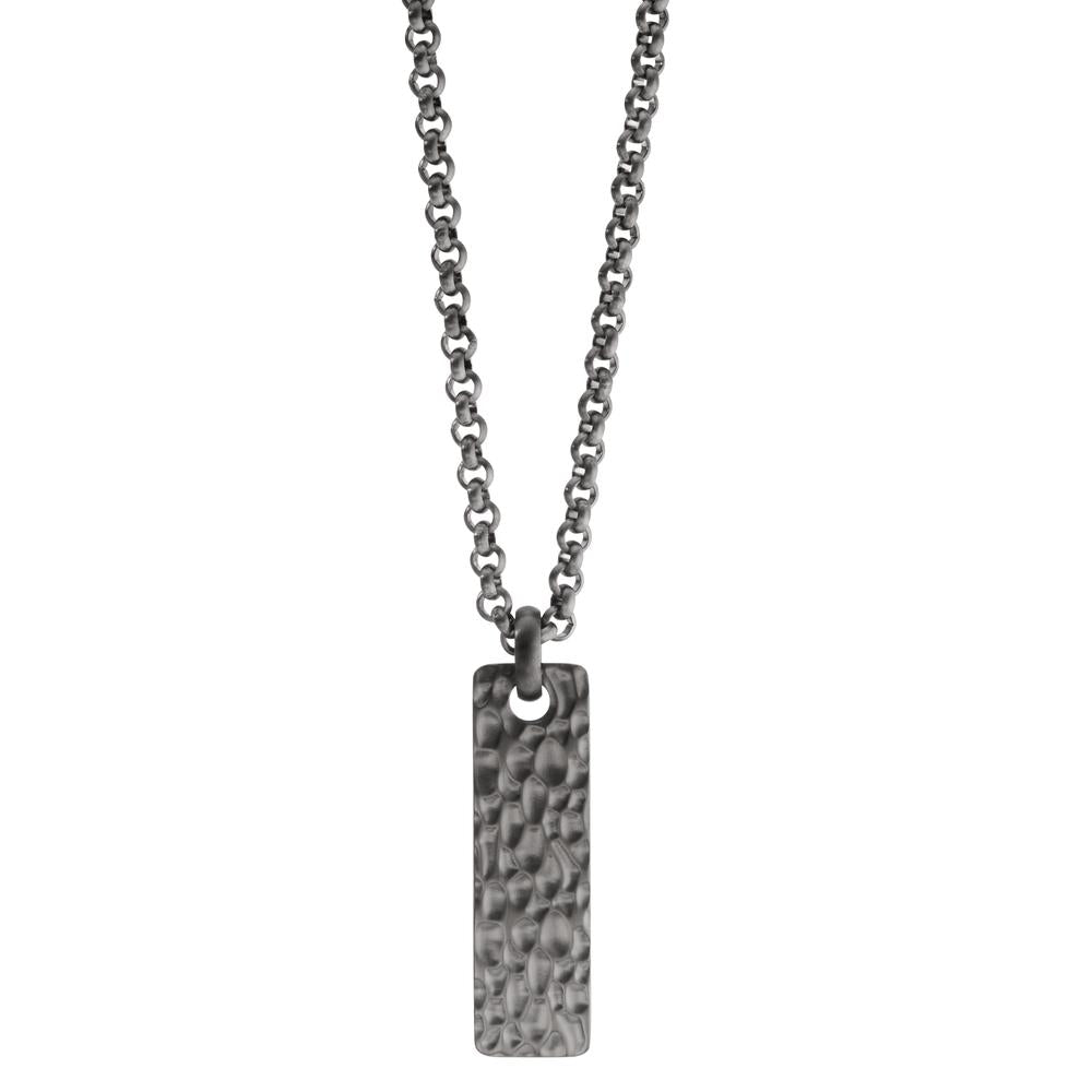 Necklace with pendant Stainless steel Gray IP coated 50 cm