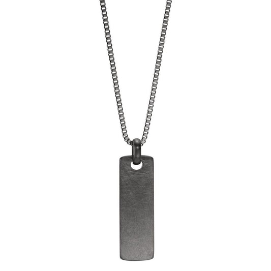 Necklace with pendant Stainless steel Gray IP coated 60 cm
