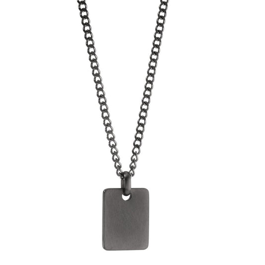 Necklace with pendant Stainless steel Gray IP coated 60 cm