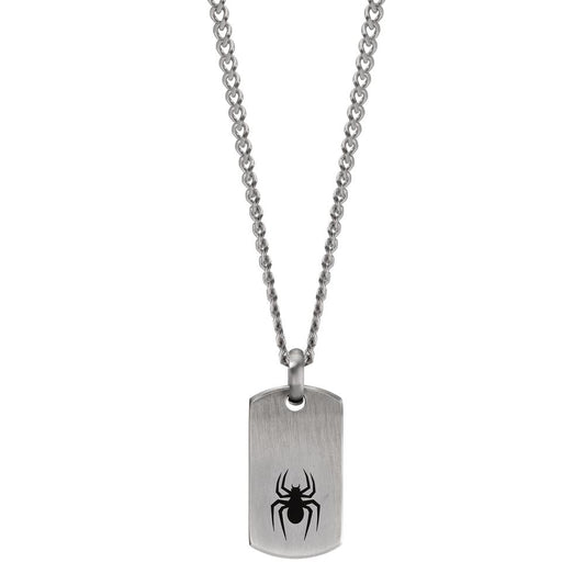 Necklace with pendant Stainless steel Enameled Spider 60 cm