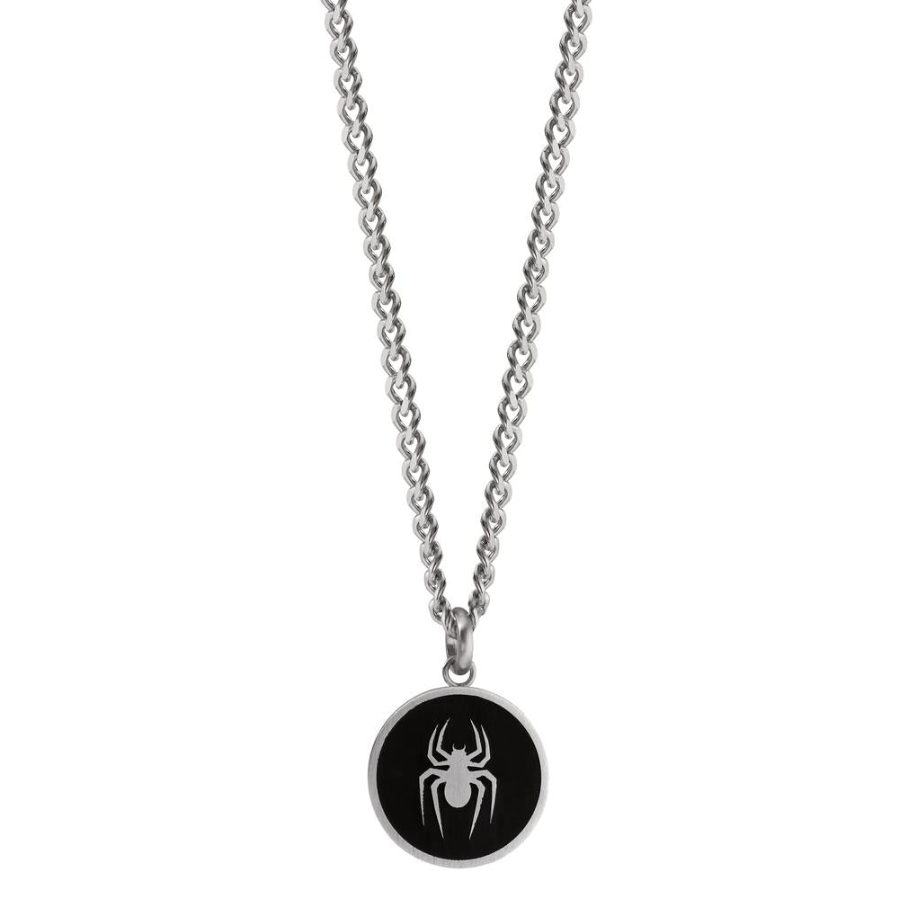 Necklace with pendant Stainless steel Enameled Spider 60 cm